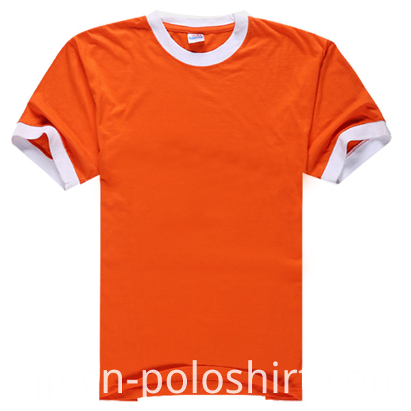 Contrast Collar & Cuffs Plain Uniform T Shirt